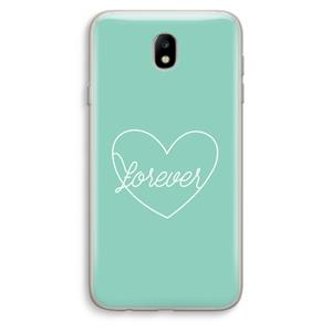 CaseCompany Forever heart pastel: Samsung Galaxy J7 (2017) Transparant Hoesje