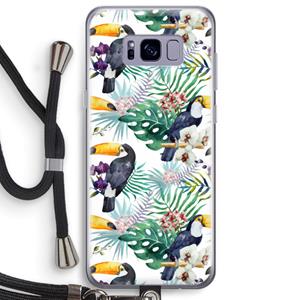 CaseCompany Tukans: Samsung Galaxy S8 Plus Transparant Hoesje met koord