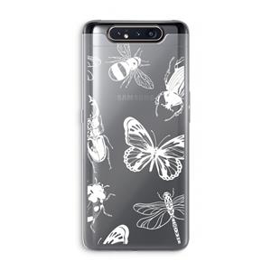 CaseCompany Tiny Bugs: Samsung Galaxy A80 Transparant Hoesje