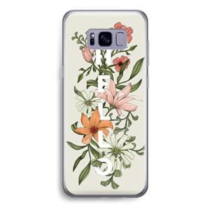 CaseCompany Hello bloemen: Samsung Galaxy S8 Transparant Hoesje