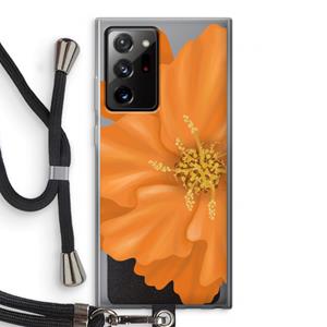 CaseCompany Orange Ellila flower: Samsung Galaxy Note 20 Ultra / Note 20 Ultra 5G Transparant Hoesje met koord