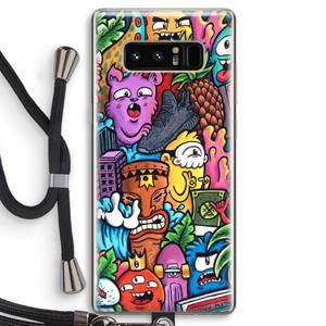 CaseCompany Vexx Mixtape: Samsung Galaxy Note 8 Transparant Hoesje met koord