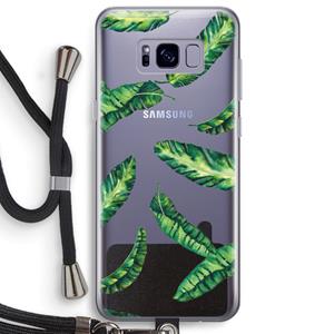 CaseCompany Lange bladeren: Samsung Galaxy S8 Plus Transparant Hoesje met koord
