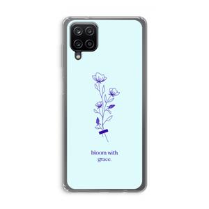 CaseCompany Bloom with grace: Samsung Galaxy A12 Transparant Hoesje
