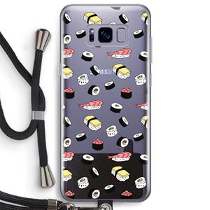CaseCompany Sushi time: Samsung Galaxy S8 Plus Transparant Hoesje met koord
