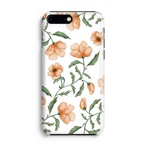 CaseCompany Peachy flowers: Volledig Geprint iPhone 7 Plus Hoesje