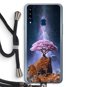 CaseCompany Ambition: Samsung Galaxy A20s Transparant Hoesje met koord