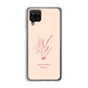 CaseCompany Where flowers bloom: Samsung Galaxy A12 Transparant Hoesje
