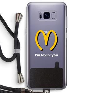 CaseCompany I'm lovin' you: Samsung Galaxy S8 Plus Transparant Hoesje met koord
