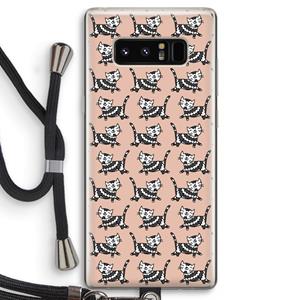 CaseCompany Zwarte poes: Samsung Galaxy Note 8 Transparant Hoesje met koord