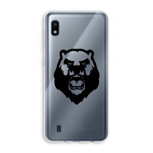 CaseCompany Angry Bear (black): Samsung Galaxy A10 Transparant Hoesje