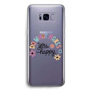 CaseCompany Happy days: Samsung Galaxy S8 Transparant Hoesje