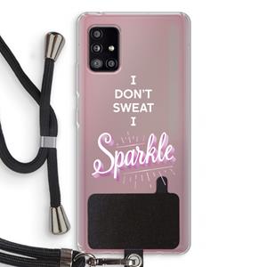 CaseCompany Sparkle quote: Samsung Galaxy A51 5G Transparant Hoesje met koord