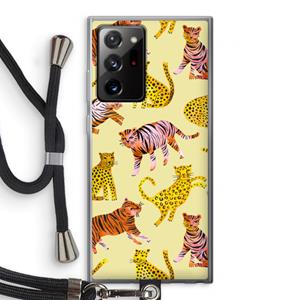 CaseCompany Cute Tigers and Leopards: Samsung Galaxy Note 20 Ultra / Note 20 Ultra 5G Transparant Hoesje met koord