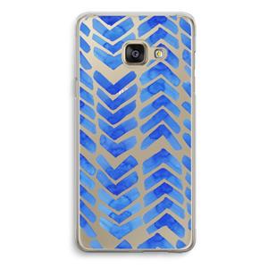 CaseCompany Blauwe pijlen: Samsung Galaxy A3 (2016) Transparant Hoesje