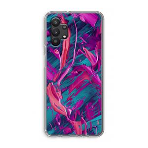 CaseCompany Pink Clouds: Samsung Galaxy A32 5G Transparant Hoesje
