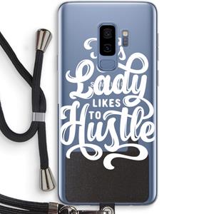 CaseCompany Hustle Lady: Samsung Galaxy S9 Plus Transparant Hoesje met koord