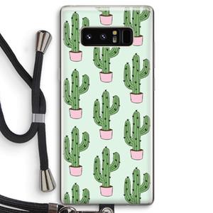 CaseCompany Cactus Lover: Samsung Galaxy Note 8 Transparant Hoesje met koord