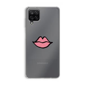 CaseCompany Kusje: Samsung Galaxy A12 Transparant Hoesje