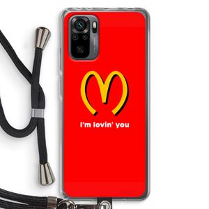 CaseCompany I'm lovin' you: Xiaomi Redmi Note 10 Pro Transparant Hoesje met koord