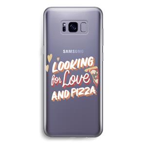CaseCompany Pizza is the answer: Samsung Galaxy S8 Transparant Hoesje