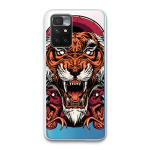 CaseCompany Tiger and Rattlesnakes: Xiaomi Redmi 10 Transparant Hoesje