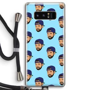 CaseCompany Drake Away: Samsung Galaxy Note 8 Transparant Hoesje met koord