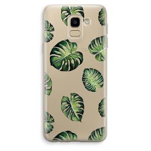 CaseCompany Tropische bladeren: Samsung Galaxy J6 (2018) Transparant Hoesje
