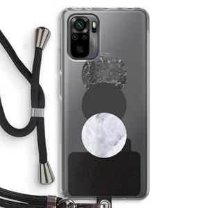 CaseCompany Marmeren cirkels: Xiaomi Redmi Note 10 Pro Transparant Hoesje met koord