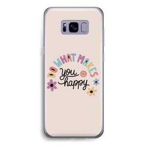 CaseCompany Happy days: Samsung Galaxy S8 Transparant Hoesje