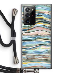 CaseCompany Watercolor Agate: Samsung Galaxy Note 20 Ultra / Note 20 Ultra 5G Transparant Hoesje met koord