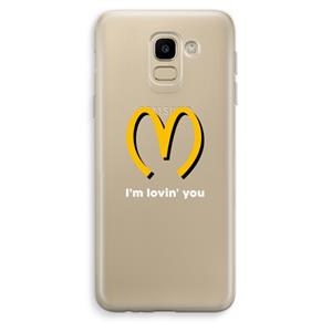 CaseCompany I'm lovin' you: Samsung Galaxy J6 (2018) Transparant Hoesje