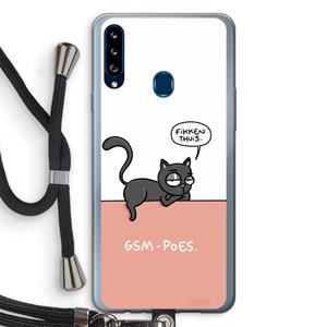 CaseCompany GSM poes: Samsung Galaxy A20s Transparant Hoesje met koord