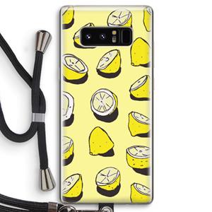 CaseCompany When Life Gives You Lemons...: Samsung Galaxy Note 8 Transparant Hoesje met koord