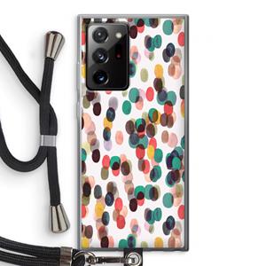 CaseCompany Tropical Dots: Samsung Galaxy Note 20 Ultra / Note 20 Ultra 5G Transparant Hoesje met koord