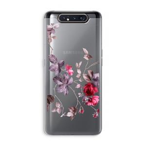 CaseCompany Mooie bloemen: Samsung Galaxy A80 Transparant Hoesje