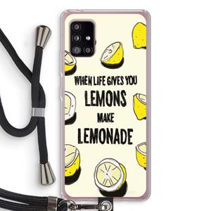 CaseCompany Lemonade: Samsung Galaxy A51 5G Transparant Hoesje met koord