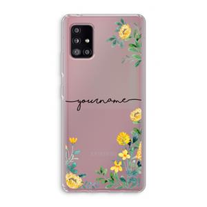 CaseCompany Gele bloemen: Samsung Galaxy A51 5G Transparant Hoesje