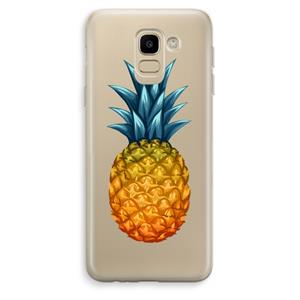 CaseCompany Grote ananas: Samsung Galaxy J6 (2018) Transparant Hoesje