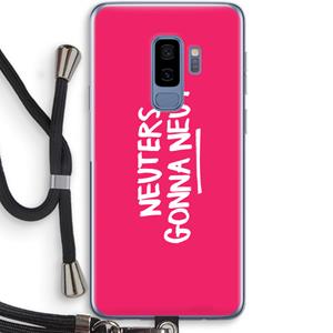 CaseCompany Neuters (roze): Samsung Galaxy S9 Plus Transparant Hoesje met koord