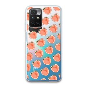 CaseCompany Just peachy: Xiaomi Redmi 10 Transparant Hoesje