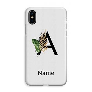CaseCompany Charcoal Flora: iPhone XS Max Volledig Geprint Hoesje