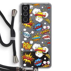 CaseCompany Pow Smack: Samsung Galaxy S21 FE Transparant Hoesje met koord