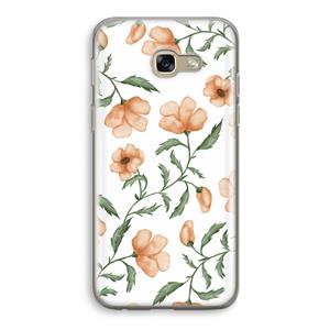 CaseCompany Peachy flowers: Samsung Galaxy A5 (2017) Transparant Hoesje