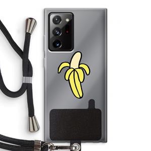CaseCompany Banana: Samsung Galaxy Note 20 Ultra / Note 20 Ultra 5G Transparant Hoesje met koord