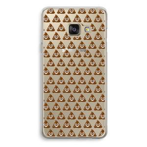 CaseCompany Poop emoji: Samsung Galaxy A3 (2016) Transparant Hoesje