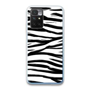 CaseCompany Zebra pattern: Xiaomi Redmi 10 Transparant Hoesje