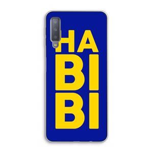 CaseCompany Habibi Blue: Samsung Galaxy A7 (2018) Transparant Hoesje