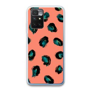 CaseCompany Pink Cheetah: Xiaomi Redmi 10 Transparant Hoesje