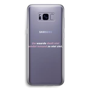 CaseCompany uw waarde daalt niet: Samsung Galaxy S8 Transparant Hoesje